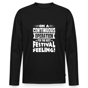 Festival - Men's Premium Organic Long Sleeve Shirt - black - Front - Nico (187cm)
