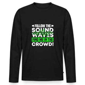 Festival - Men's Premium Organic Long Sleeve Shirt - black - Front - Nico (187cm)
