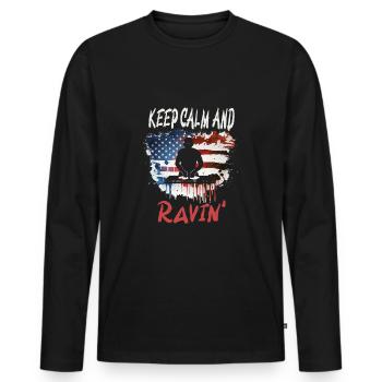 Festival - Men's Premium Organic Long Sleeve Shirt - black - Front - Nico (187cm)