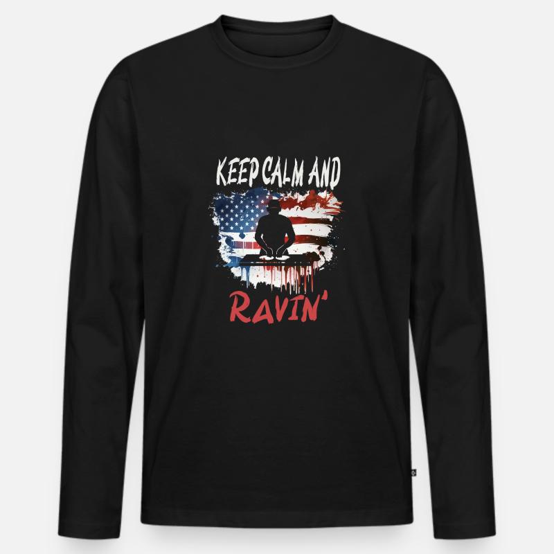 Festival - Männer Premium Bio Langarmshirt - Schwarz