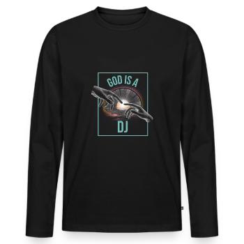 Festival - Men's Premium Organic Long Sleeve Shirt - black - Front - Nico (187cm)