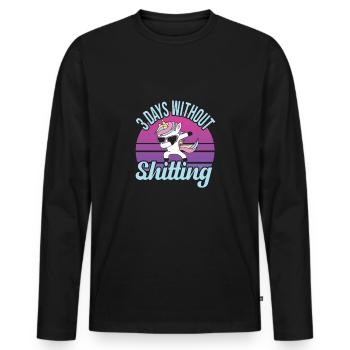 Festival - Men's Premium Organic Long Sleeve Shirt - black - Front - Nico (187cm)