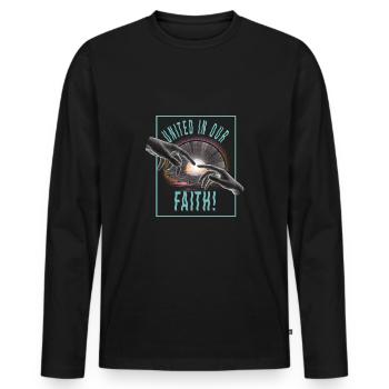 Festival - Men's Premium Organic Long Sleeve Shirt - black - Front - Nico (187cm)