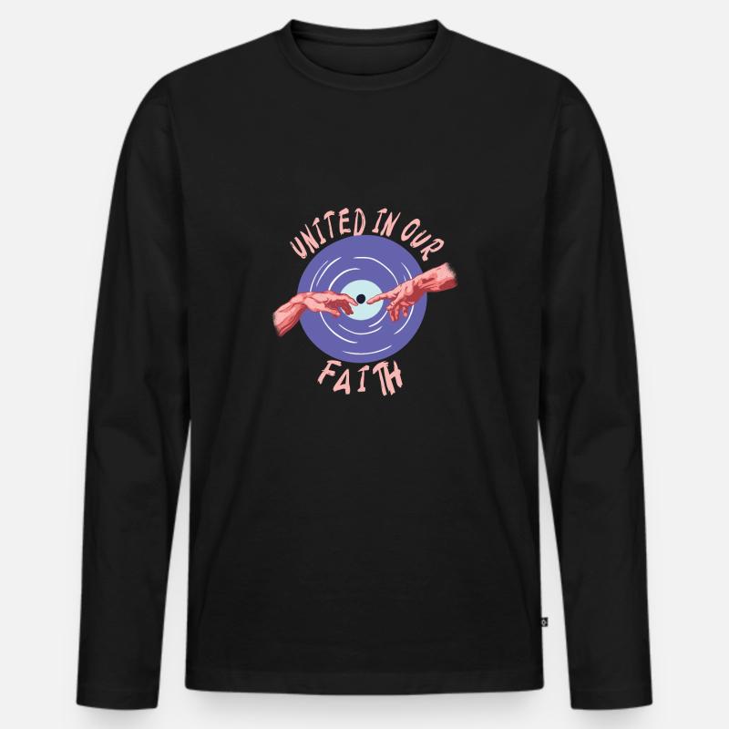 Festival - Männer Premium Bio Langarmshirt - Schwarz