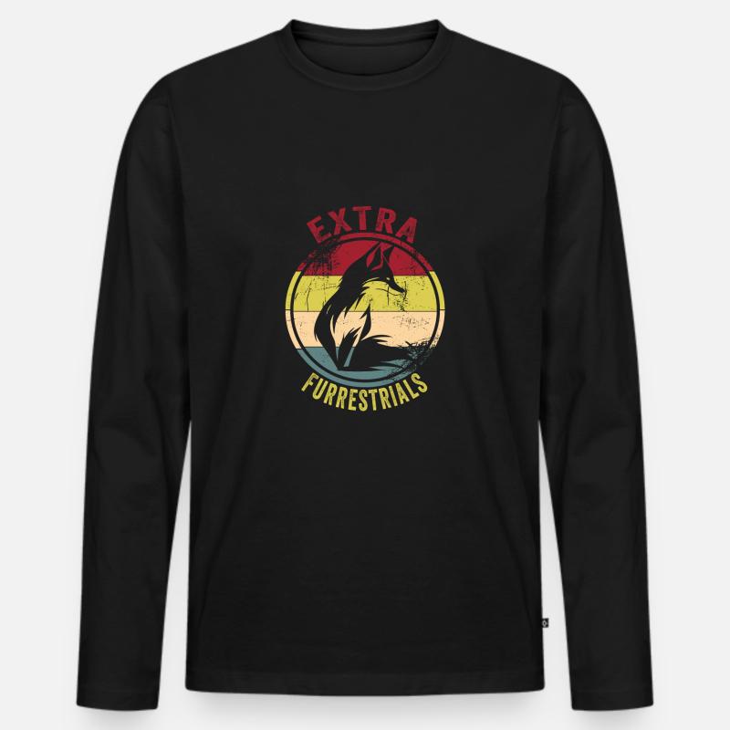 Furry Fandom - Männer Premium Bio Langarmshirt - Schwarz