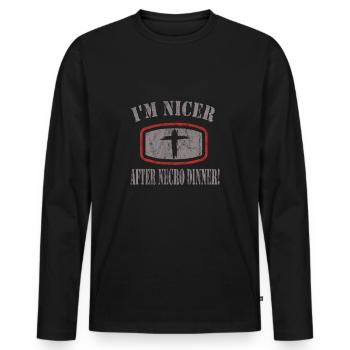 Goth Emo - T-shirt manches longues Premium bio Homme - noir - Devant - Nico (187cm)