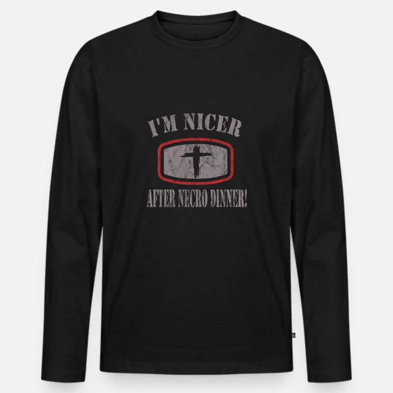 Goth Emo - Männer Premium Bio Langarmshirt - Schwarz