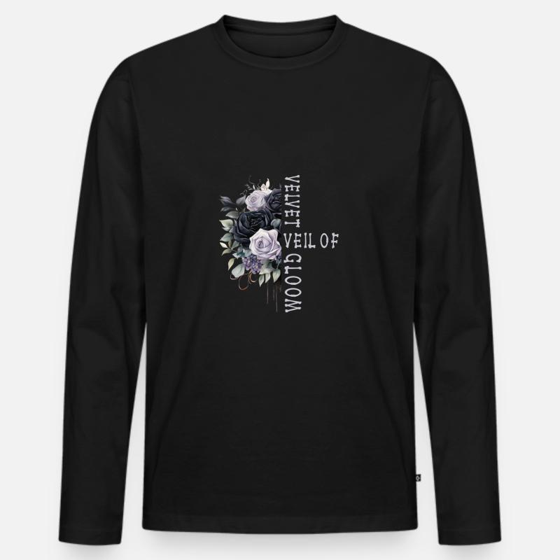 Goth Emo - Männer Premium Bio Langarmshirt - Schwarz