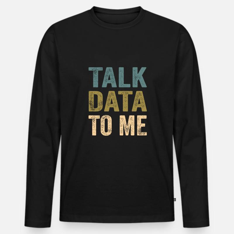 Daten Analytiker Datenschutz Beauftragter - Männer Premium Bio Langarmshirt - Schwarz