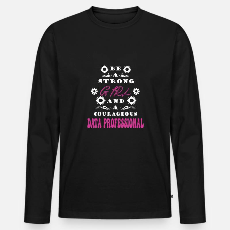 Daten Analytiker Datenschutz Beauftragter - Männer Premium Bio Langarmshirt - Schwarz
