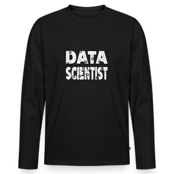 Daten Analytiker Datenschutz Beauftragter - Männer Premium Bio Langarmshirt - Schwarz - Vorne - Nico (187cm)
