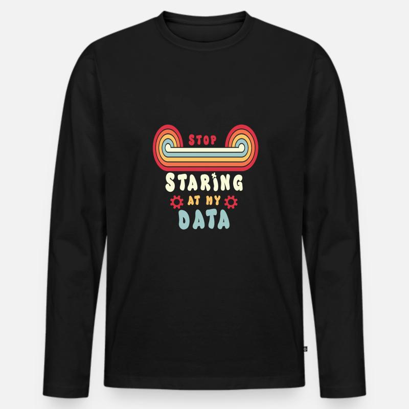 Daten Analytiker Datenschutz Beauftragter - Männer Premium Bio Langarmshirt - Schwarz