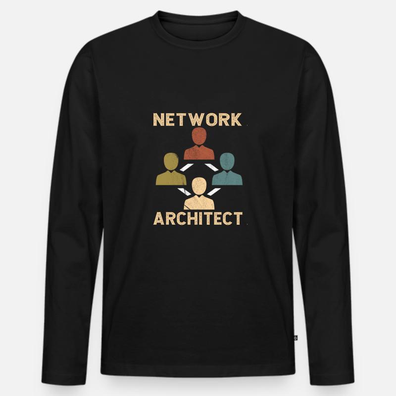 Network Engineer - Männer Premium Bio Langarmshirt - Schwarz