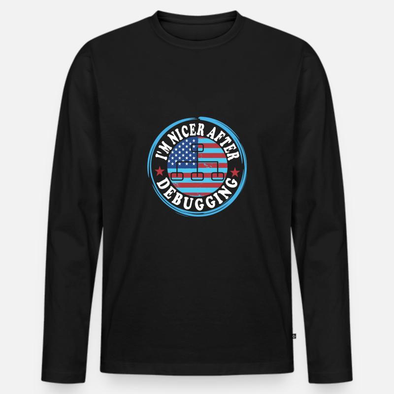 Network Engineer - Männer Premium Bio Langarmshirt - Schwarz