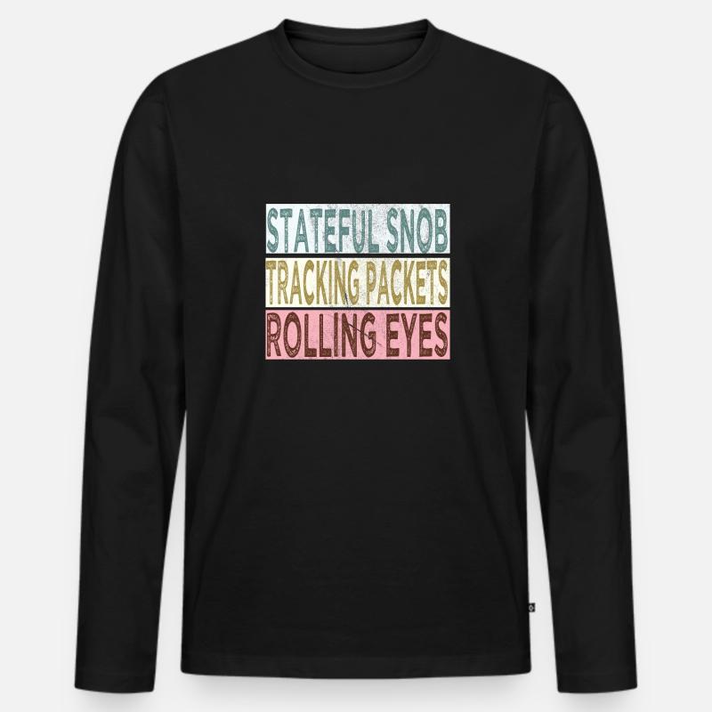 Network Engineer - Männer Premium Bio Langarmshirt - Schwarz