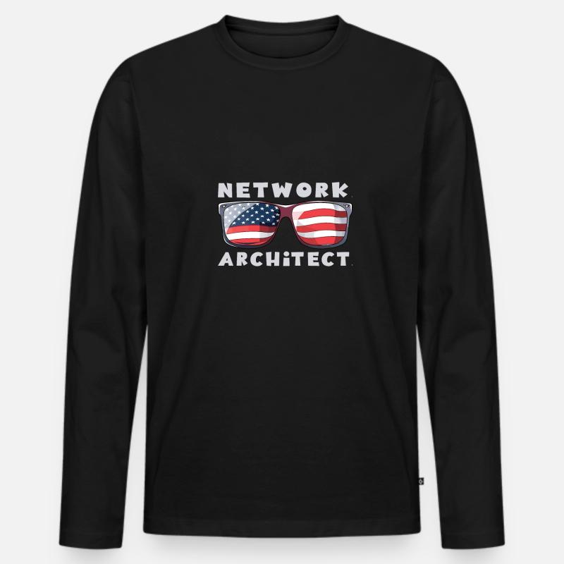 Network Engineer - Männer Premium Bio Langarmshirt - Schwarz