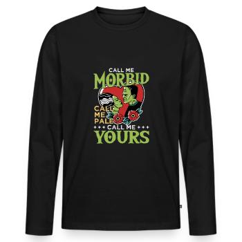 Goth Emo - T-shirt manches longues Premium bio Homme - noir - Devant - Nico (187cm)