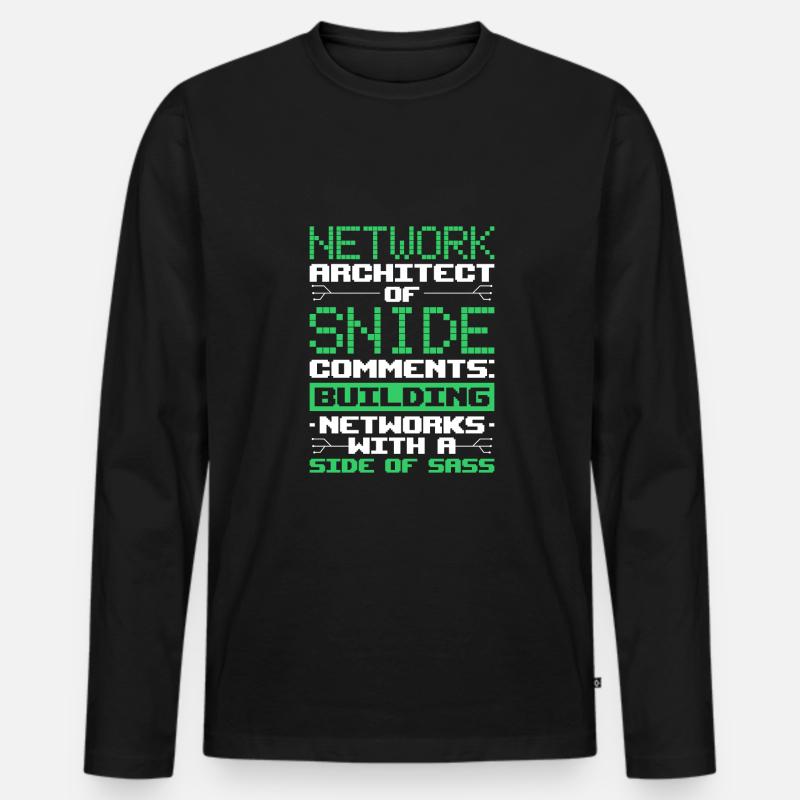 Network Engineer - Männer Premium Bio Langarmshirt - Schwarz