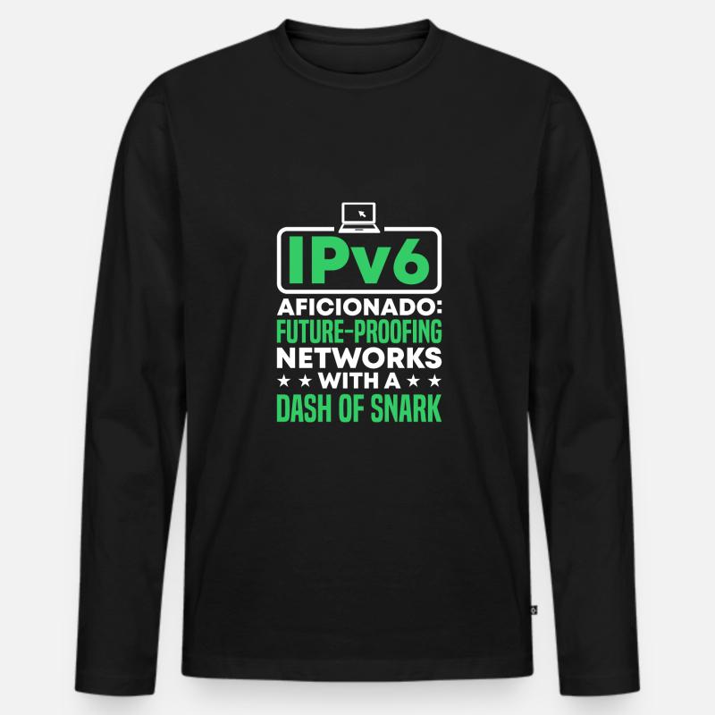 Network Engineer - Männer Premium Bio Langarmshirt - Schwarz