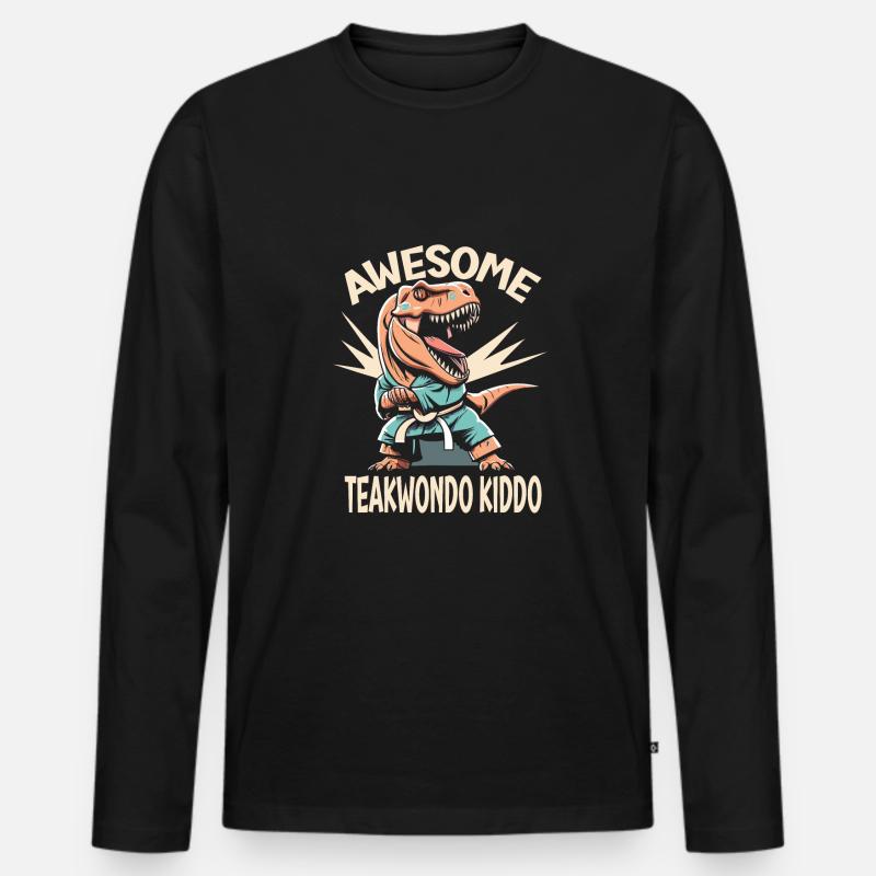 Teakwondo - Männer Premium Bio Langarmshirt - Schwarz