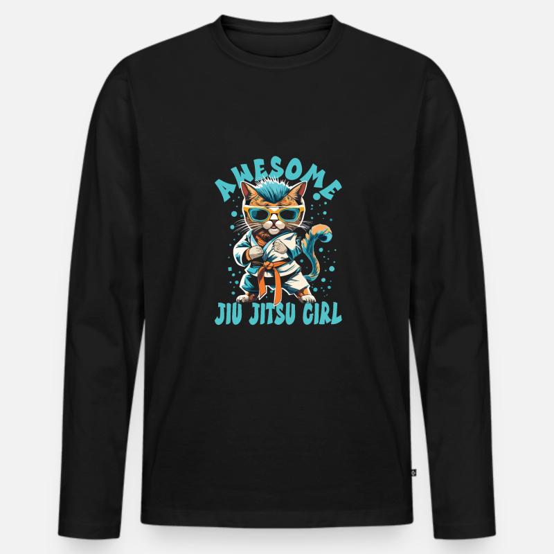Jiu Jitsu - Männer Premium Bio Langarmshirt - Schwarz