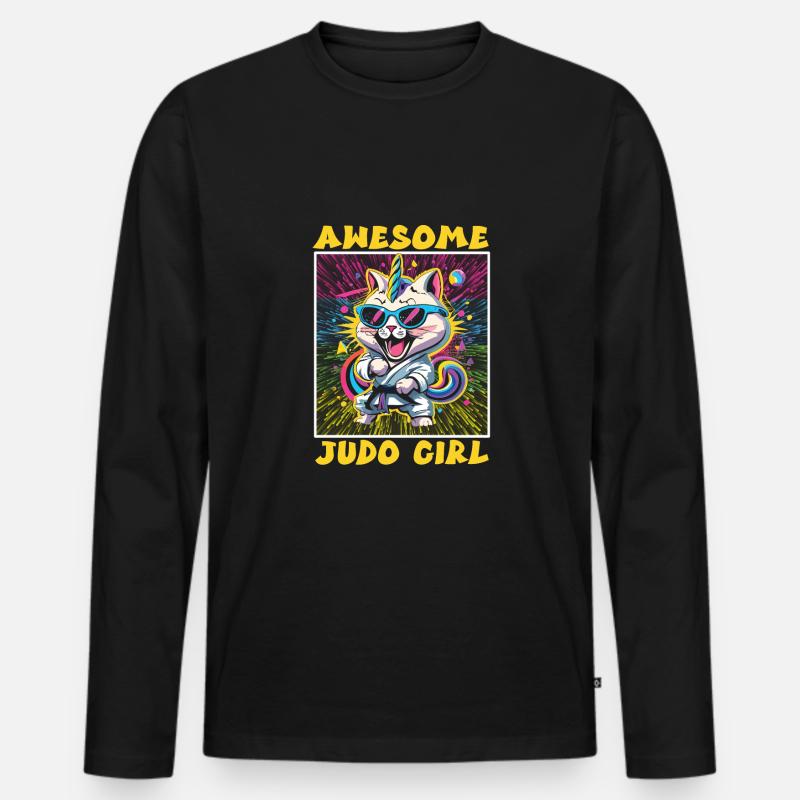 Judo - Männer Premium Bio Langarmshirt - Schwarz