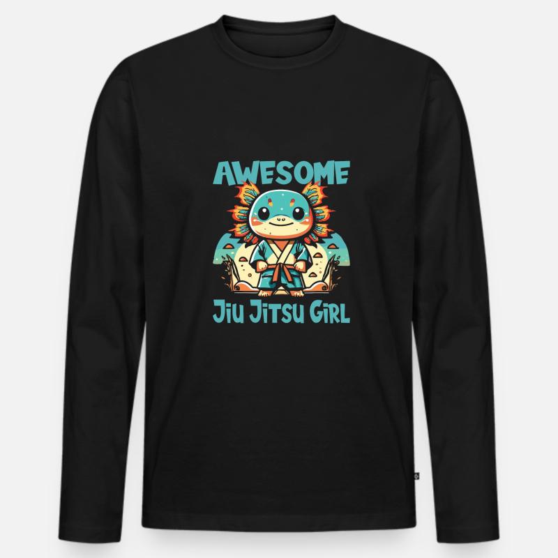 Jiu Jitsu - Männer Premium Bio Langarmshirt - Schwarz