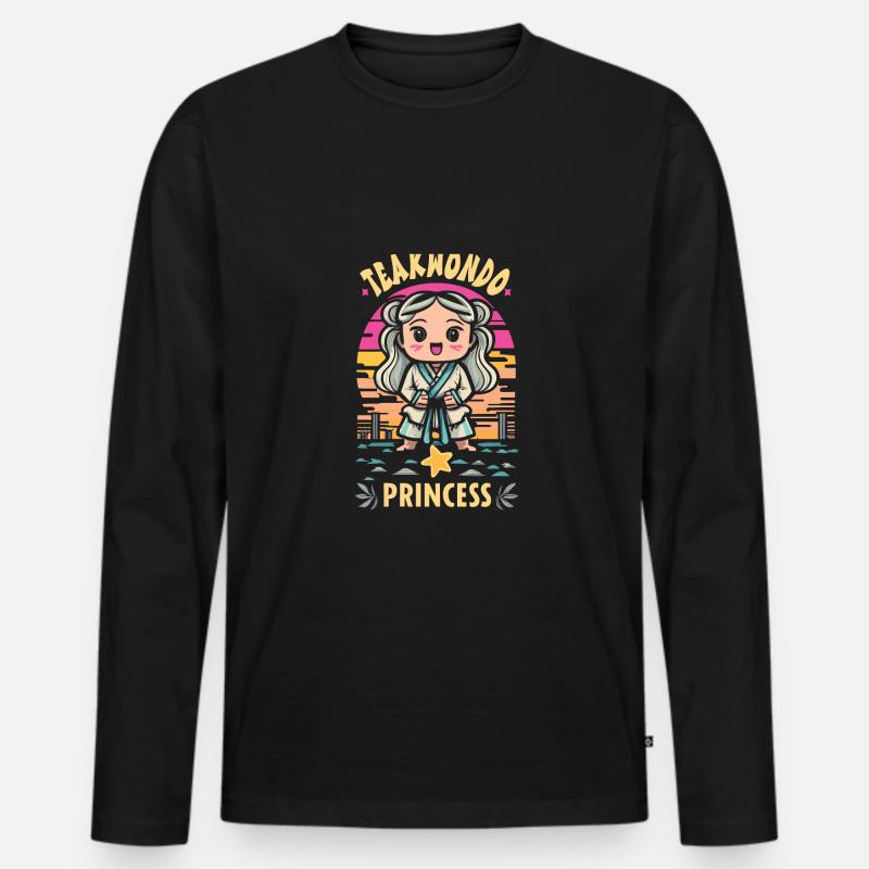 Teakwondo - Männer Premium Bio Langarmshirt - Schwarz