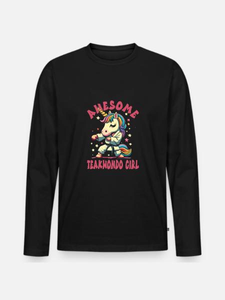 Teakwondo - Men's Premium Organic Long Sleeve Shirt - black