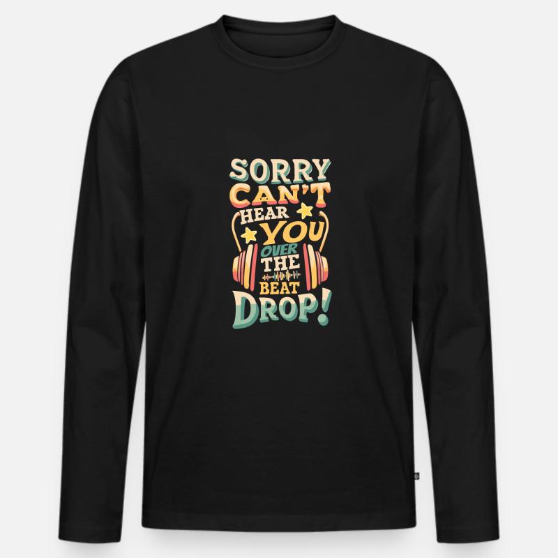Festival - Männer Premium Bio Langarmshirt - Schwarz