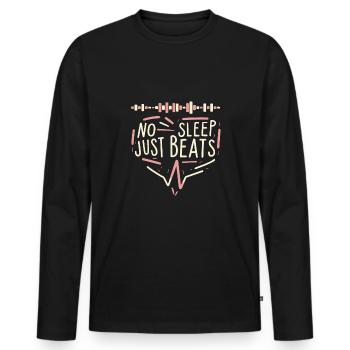 Festival - Männer Premium Bio Langarmshirt - Schwarz - Vorne - Nico (187cm)