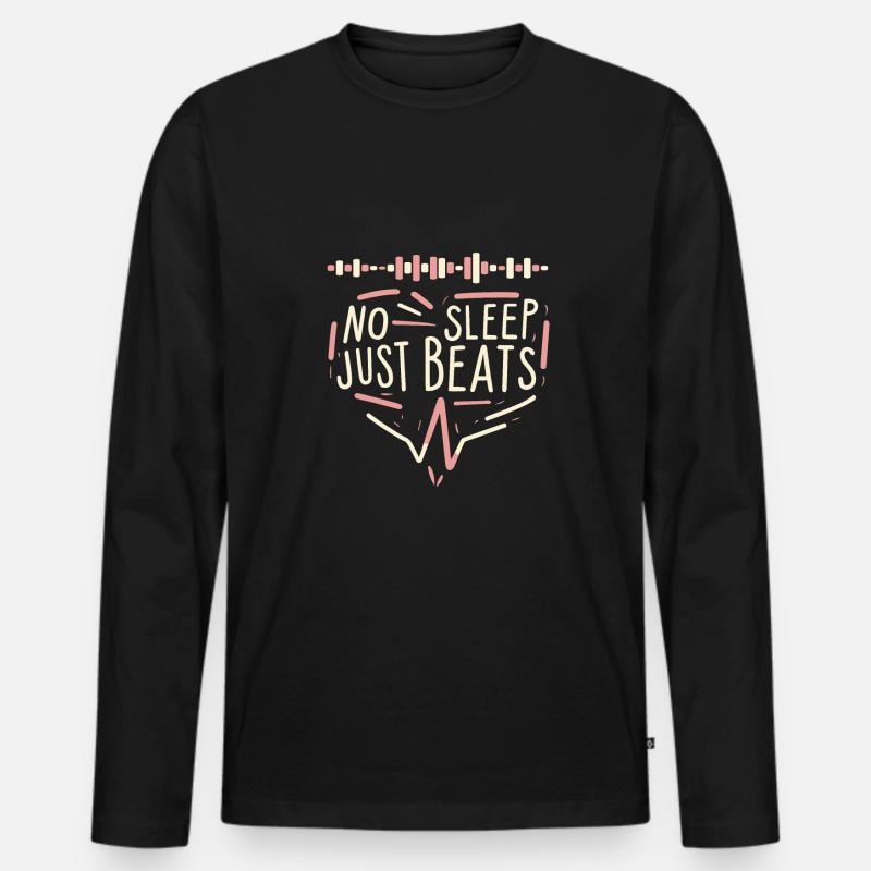 Festival - Männer Premium Bio Langarmshirt - Schwarz