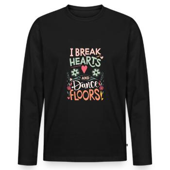 Festival - Männer Premium Bio Langarmshirt - Schwarz - Vorne - Nico (187cm)