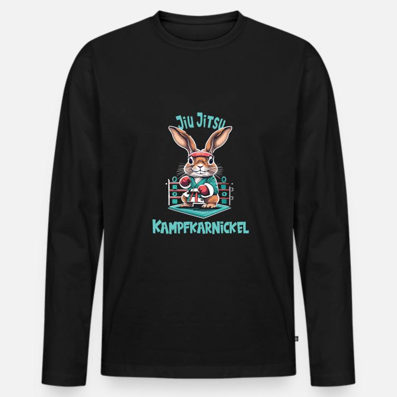Jiu Jitsu - Männer Premium Bio Langarmshirt - Schwarz