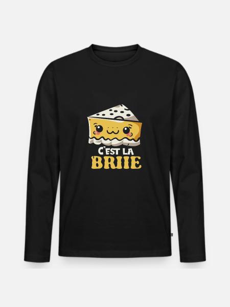 French food - Men's Premium Organic Long Sleeve Shirt - black