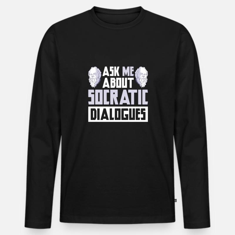 Philosophie - Männer Premium Bio Langarmshirt - Schwarz