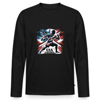 Mixed Martial Arts - Männer Premium Bio Langarmshirt - Schwarz - Vorne - Nico (187cm)
