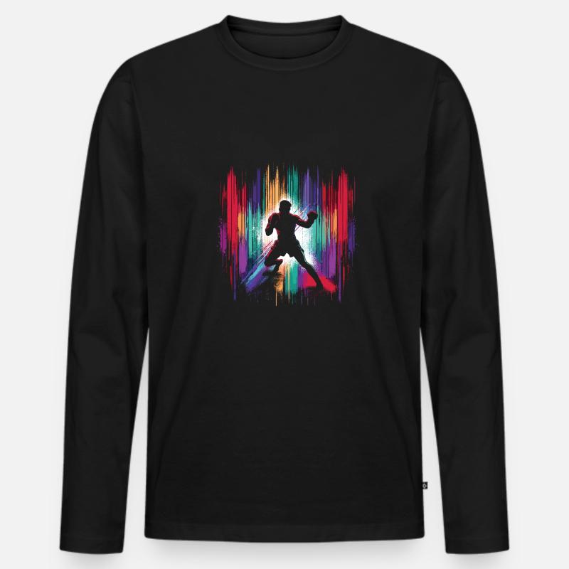 Muay Thai - Männer Premium Bio Langarmshirt - Schwarz
