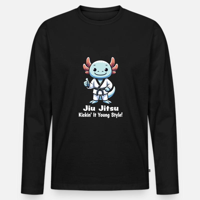 Jiu Jitsu - Männer Premium Bio Langarmshirt - Schwarz