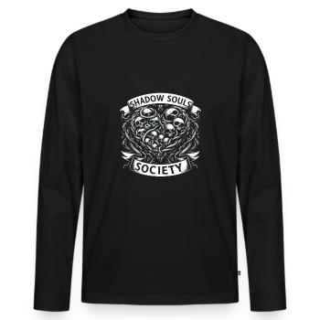 Gothic - Männer Premium Bio Langarmshirt - Schwarz - Vorne - Nico (187cm)