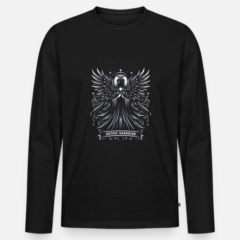 Gothic - Männer Premium Bio Langarmshirt - Schwarz