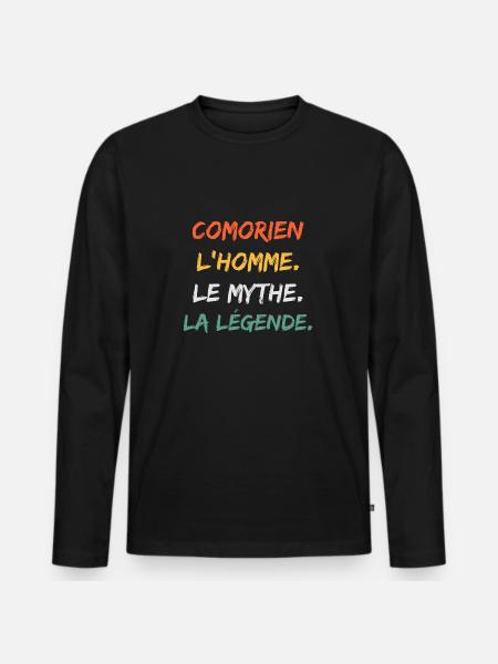 comorien - T-shirt manches longues Premium bio Homme - noir