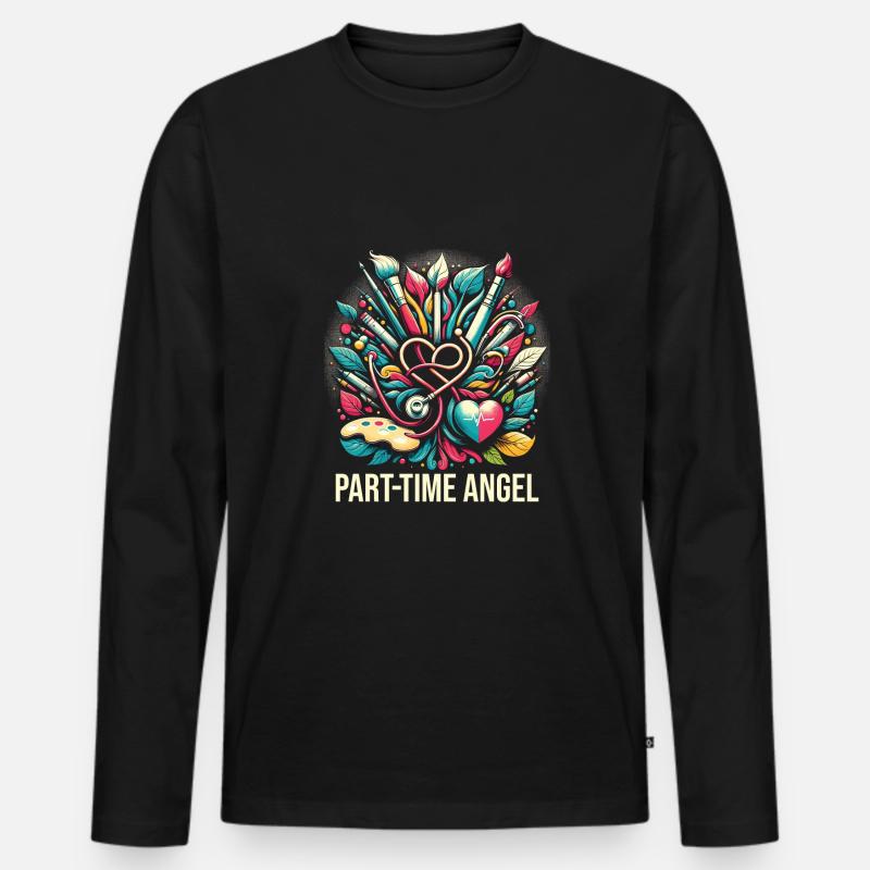 Altenpflegerin - Männer Premium Bio Langarmshirt - Schwarz