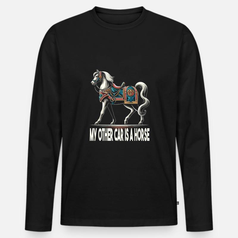 Mittelalter Markt - Männer Premium Bio Langarmshirt - Schwarz