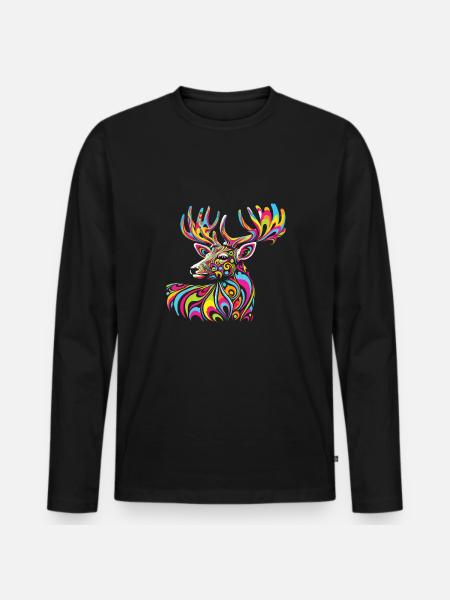 Hippie Festival - Men's Premium Organic Long Sleeve Shirt - black