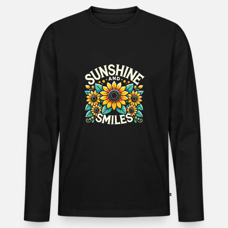 Garten - Männer Premium Bio Langarmshirt - Schwarz