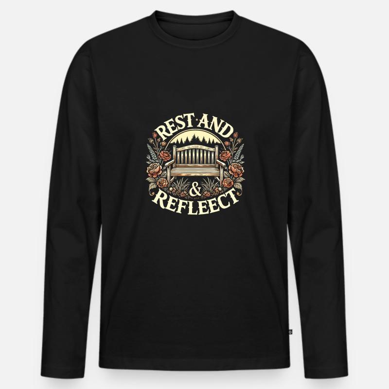 Garten - Männer Premium Bio Langarmshirt - Schwarz