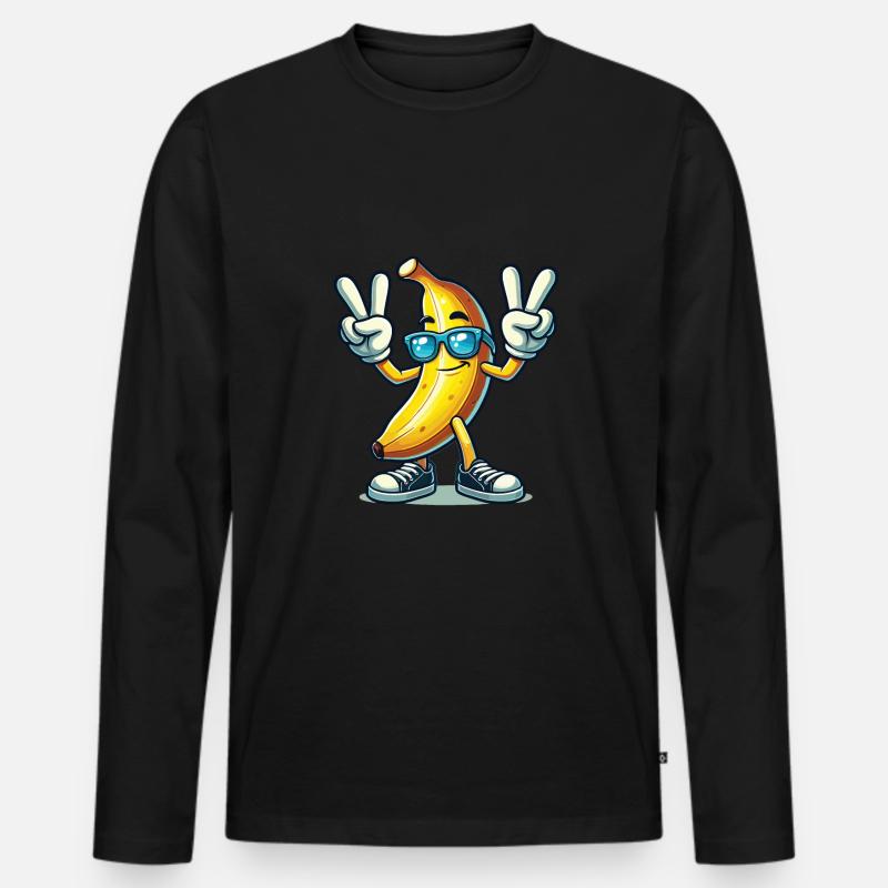 Früchtchen - Männer Premium Bio Langarmshirt - Schwarz