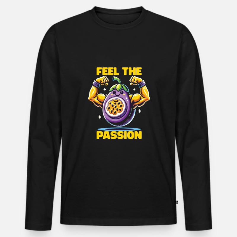 Früchtchen - Männer Premium Bio Langarmshirt - Schwarz