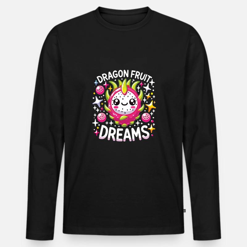 Früchtchen - Männer Premium Bio Langarmshirt - Schwarz